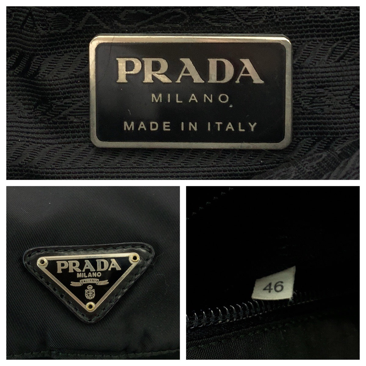Prada Tessuto Triangle Plate Shoulder Bag Nylon Logo Shoulder Bag 3