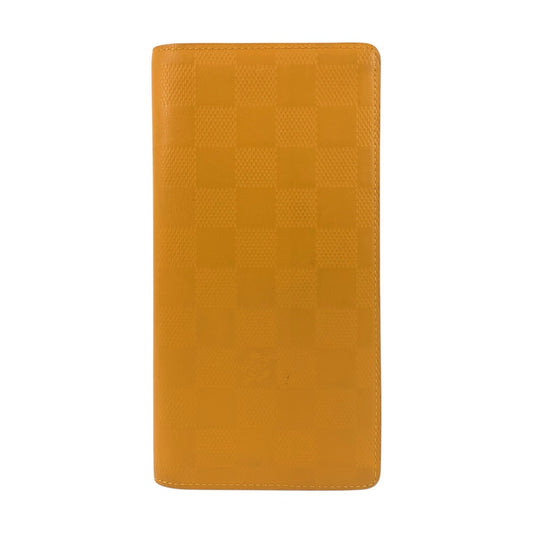Louis Vuitton Long Purse N63146 Solar Yellow Leather Wallet Case