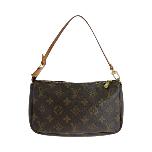 Louis Vuitton M51980 PVC chette Accessoires Monogram Brown Gold Clutch Bag