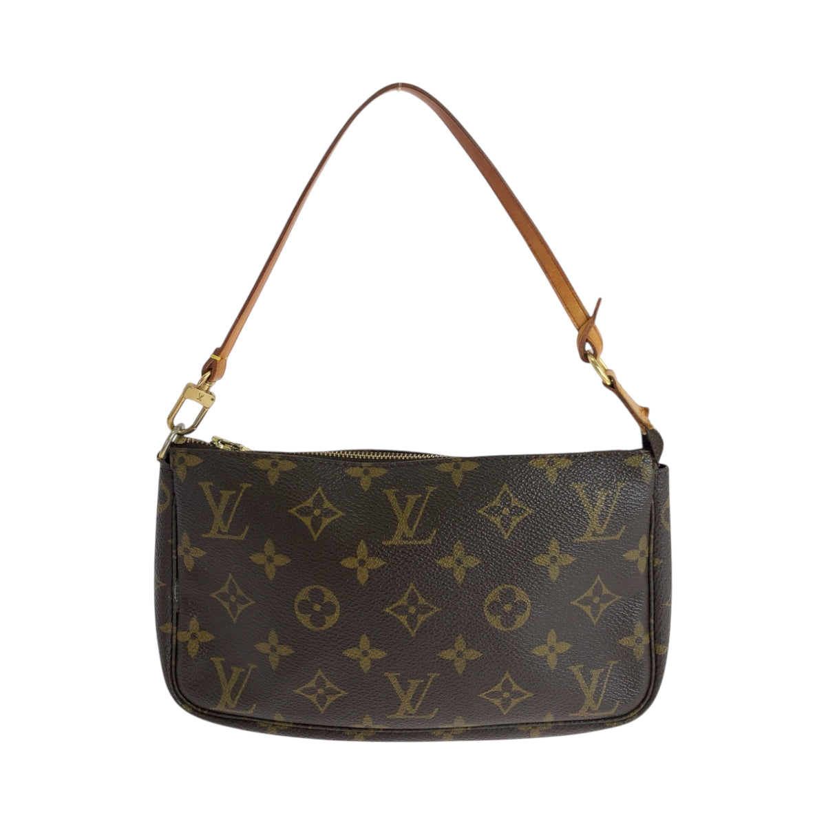 Louis Vuitton M51980 PVC chette Accessoires Monogram Brown Gold Clutch Bag