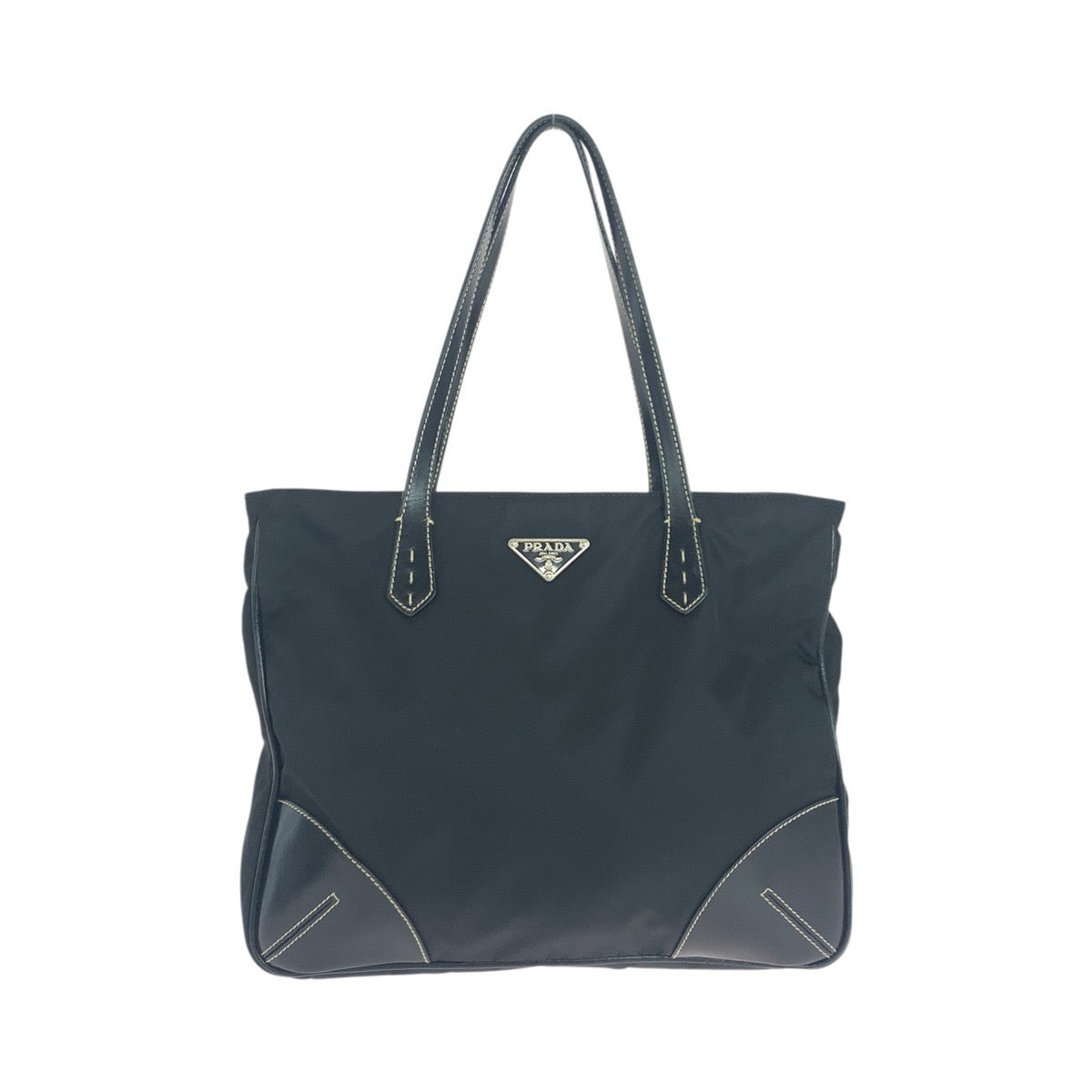 Tote Bag Metal Test Triangle With Logo Nylon Black