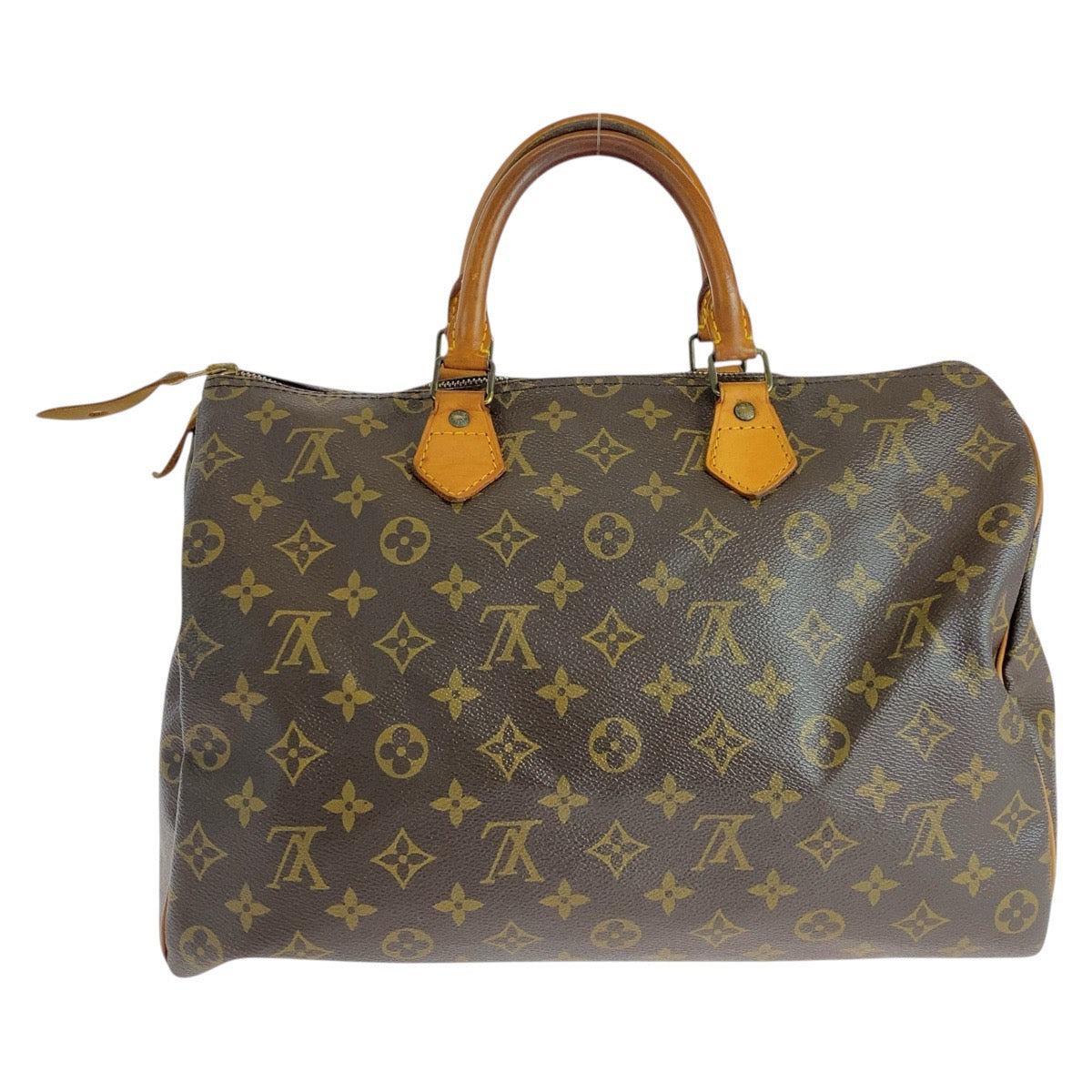 Louis Vuitton M41524 PVC Speedy 35 Monogram Brown Gold Travel Bag