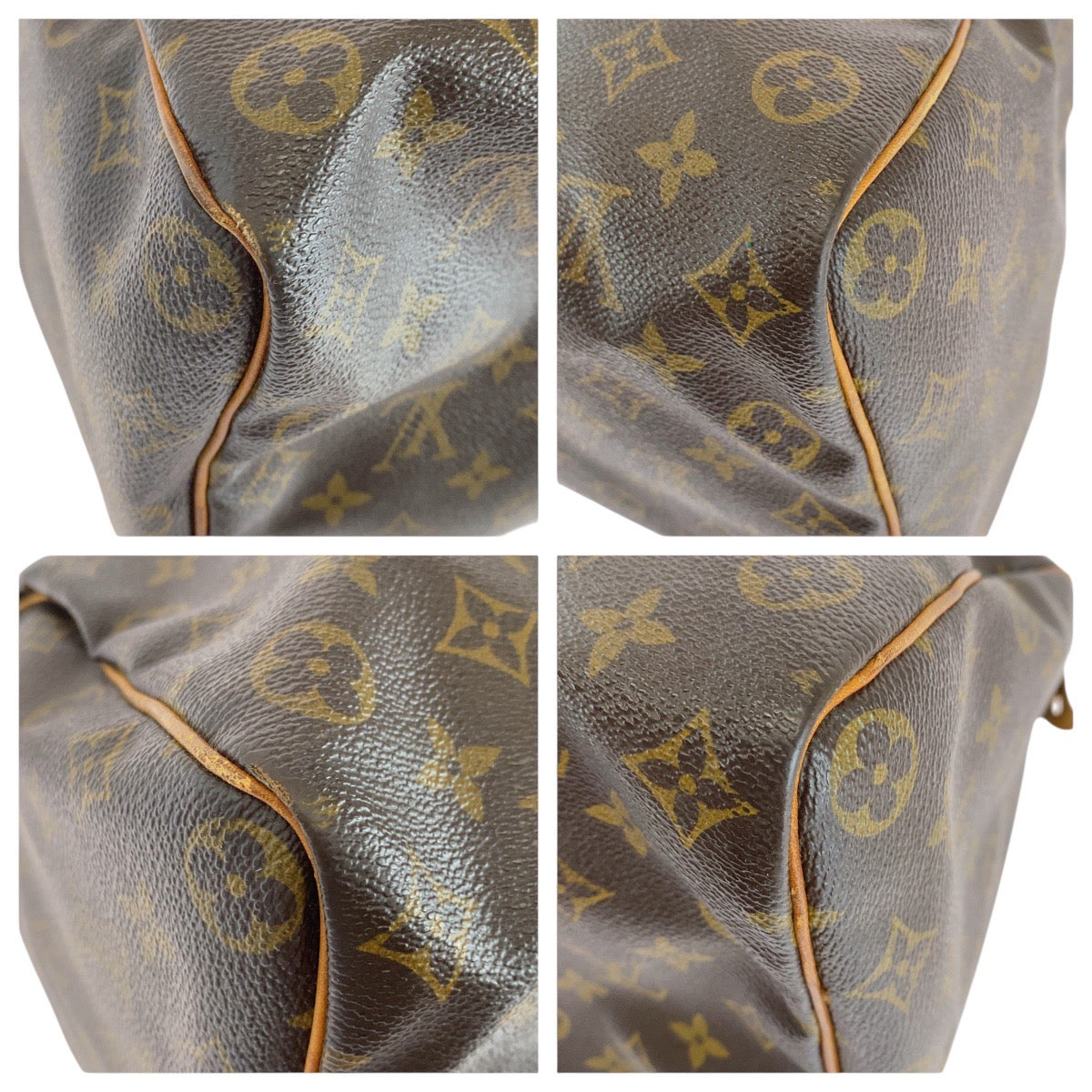 Louis Vuitton M41524 PVC Speedy 35 Monogram Brown Gold Travel Bag