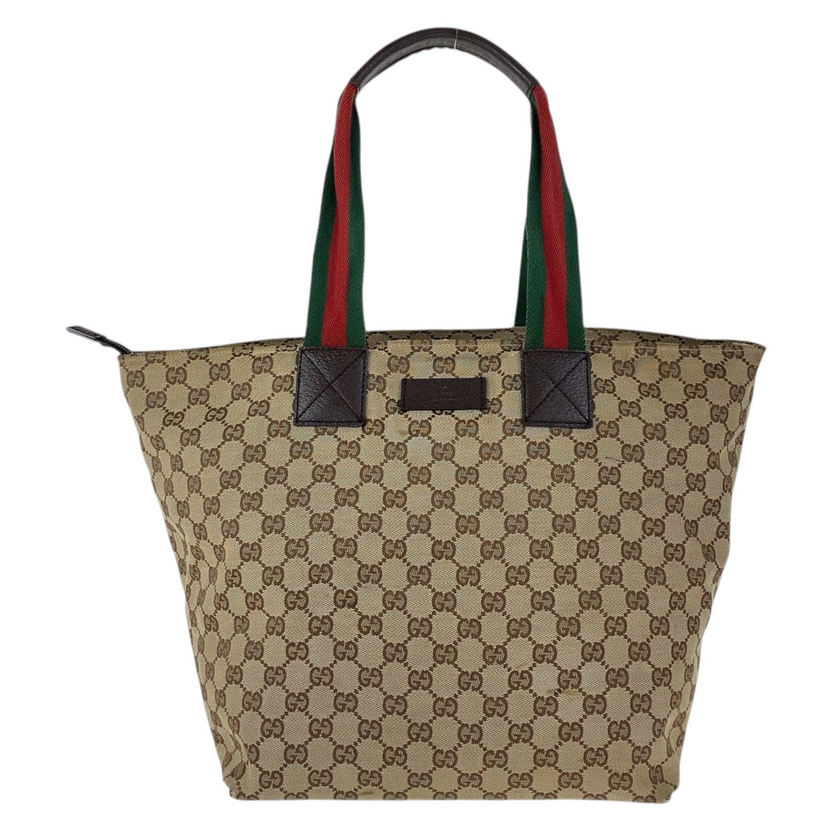 Gucci GG Sherry line Canvas Brown Beige Tote Bag