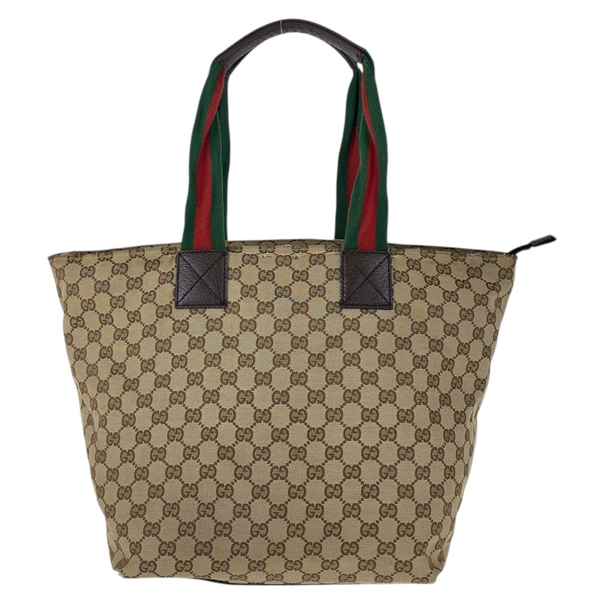 Gucci GG Sherry line Canvas Brown Beige Tote Bag