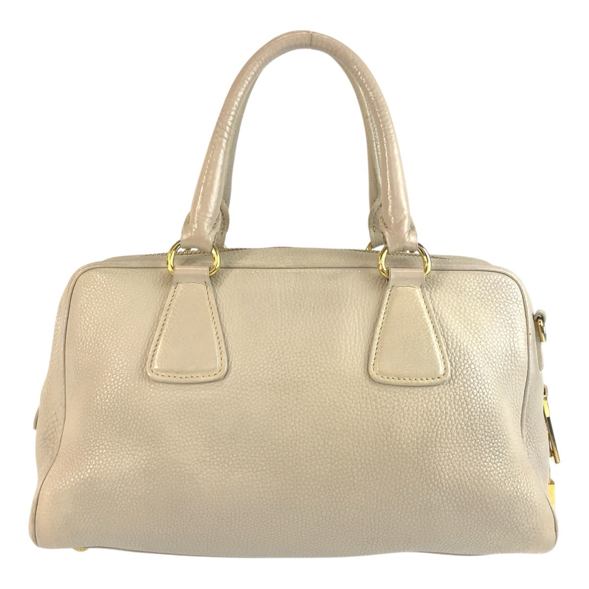 Ivory Metal Vitterodino Triangle With Logo Leather Beige Travel Bag