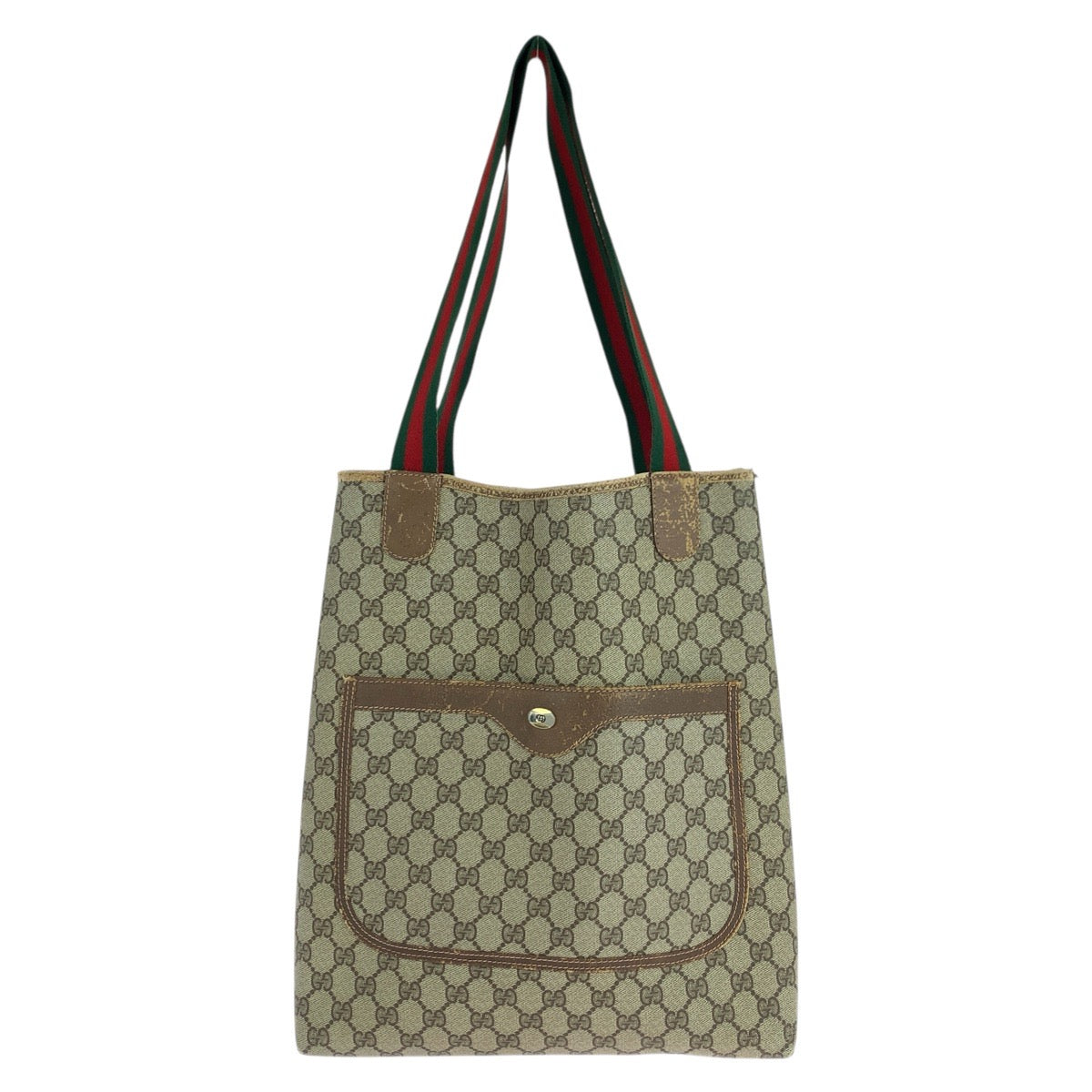 Gucci 39 02 003 GG Supreme Canvas Brown Tote Bag