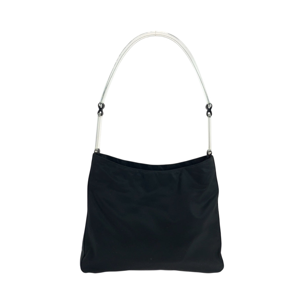 Shoulder Bag , Plastic Metal Shoulder Bag Nylon Black