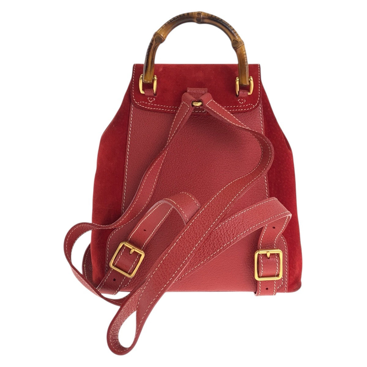 Gucci Bamboo Backpack Leather Suede Backpack 1