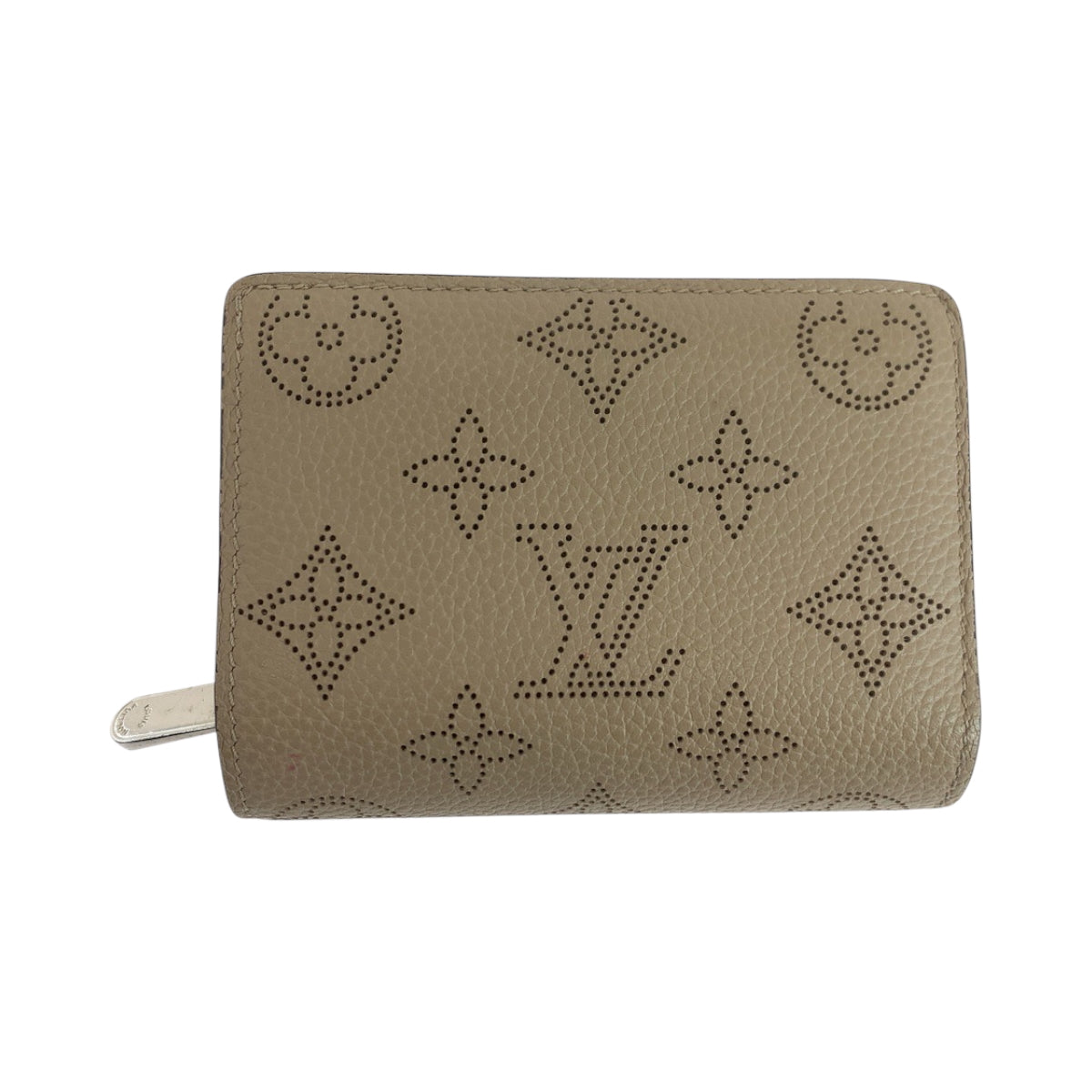Louis Vuitton Bifold M80817 Galle SilverMetal Folding Monogram Leather Beige Wallet Case