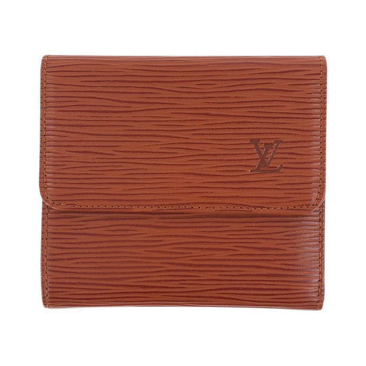 Louis Vuitton Tri-fold M63483 Kenya Leather Brown Gold Wallet Case