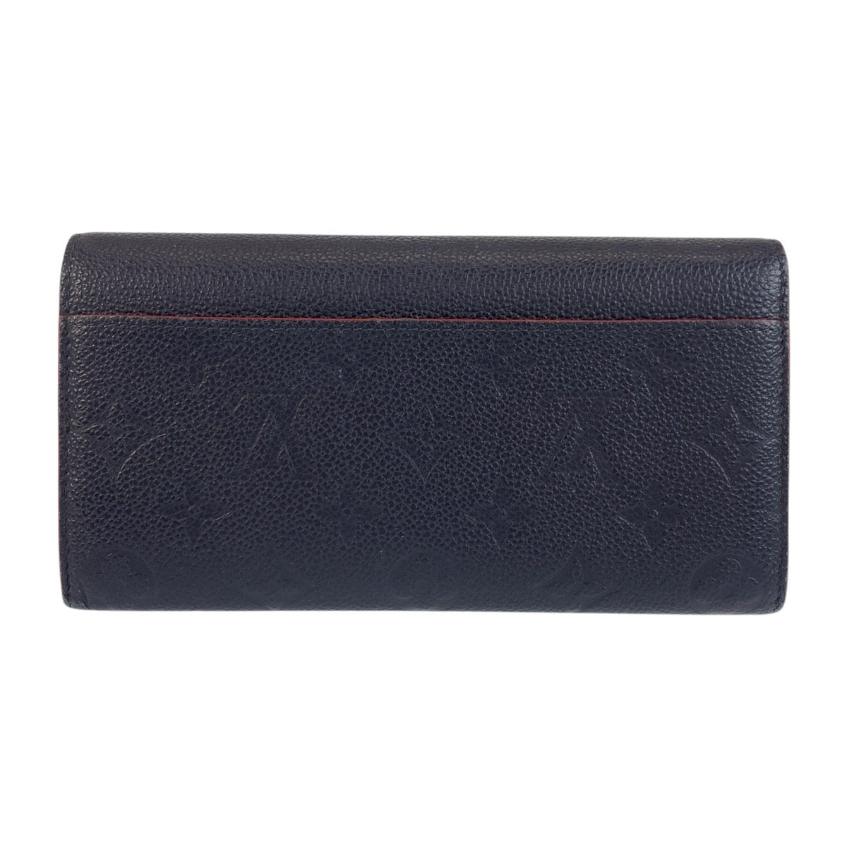 Louis Vuitton Long Purse M62125 Portefeuille Sarah Monogram Leather Gold Navy Wallet Case