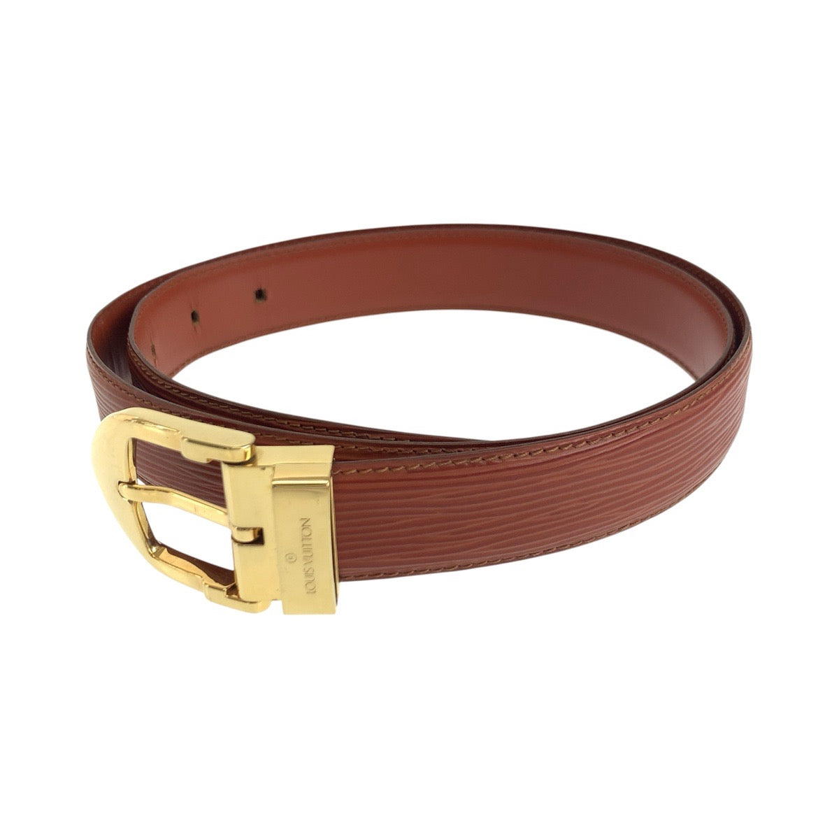 Louis Vuitton ns No Size See Description Leather Brown Gold Belt