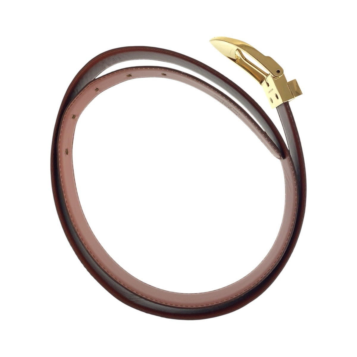 Louis Vuitton ns No Size See Description Leather Brown Gold Belt