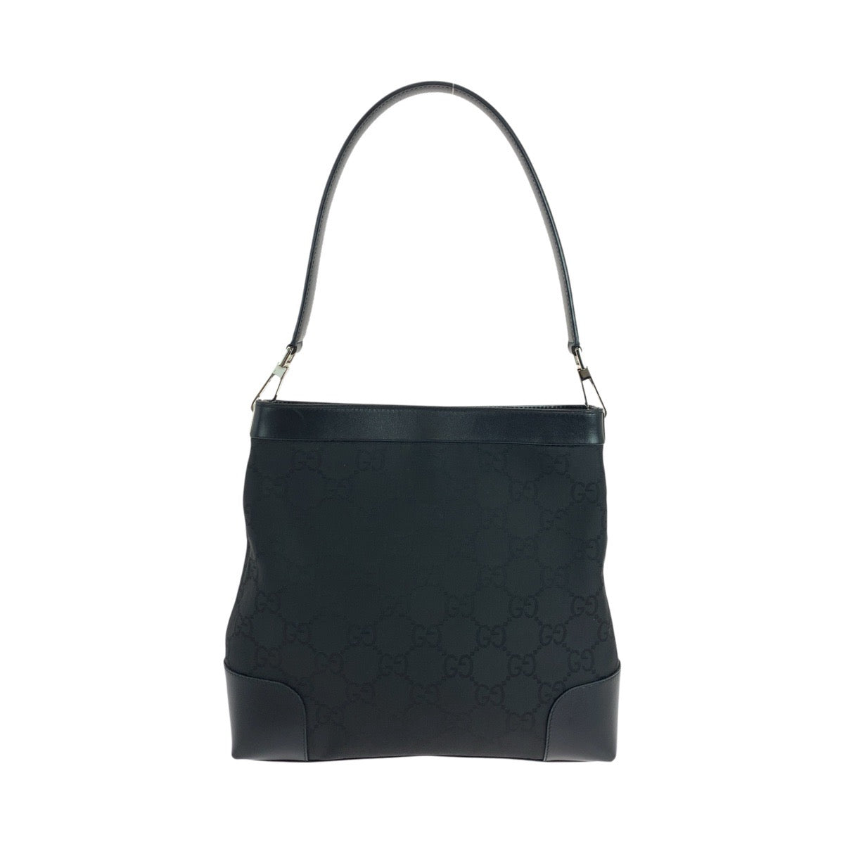 Gucci Metal Nylon Black Silver Shoulder Bag