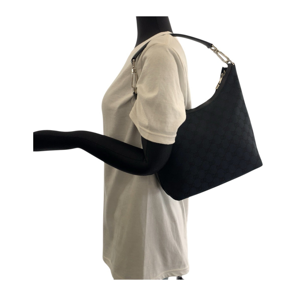 Gucci 000 GG Canvas Black Shoulder Bag