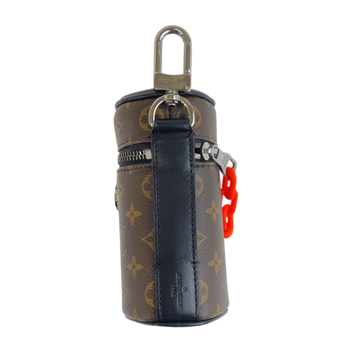 Louis Vuitton Pouch M00966 PVC SilverMetal Barrel Monogram Brown Orange Handbag