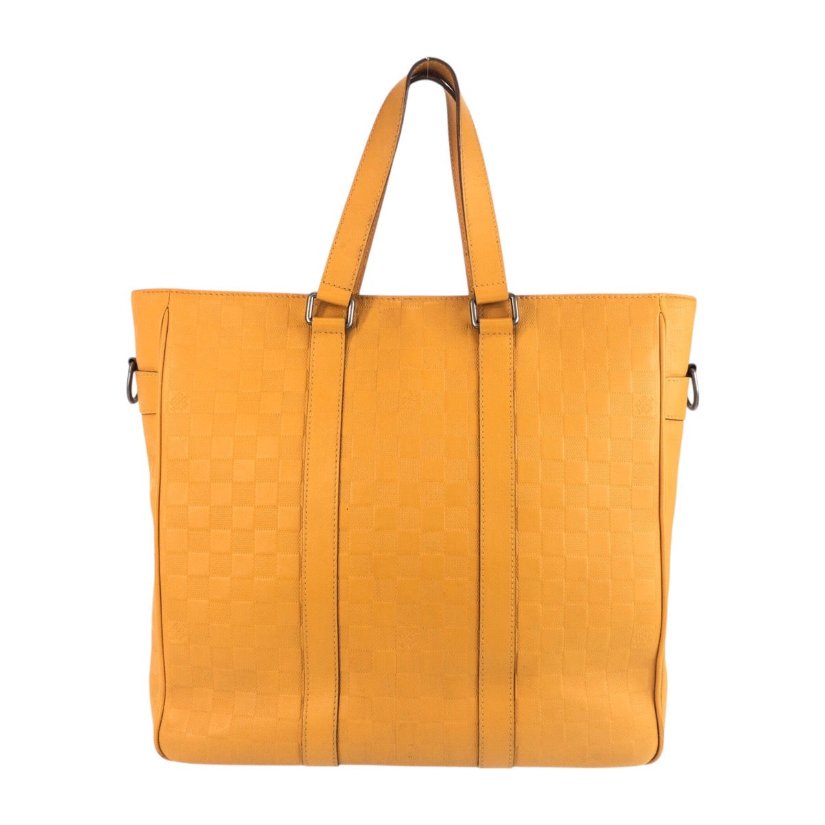 Louis Vuitton N41228 Solar SilverMetal Damier Anfini Leather Tote Bag