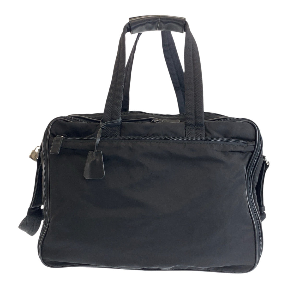 Business Bag Silvermetal Test Triangle With Logo Nylon Black Travel Bag