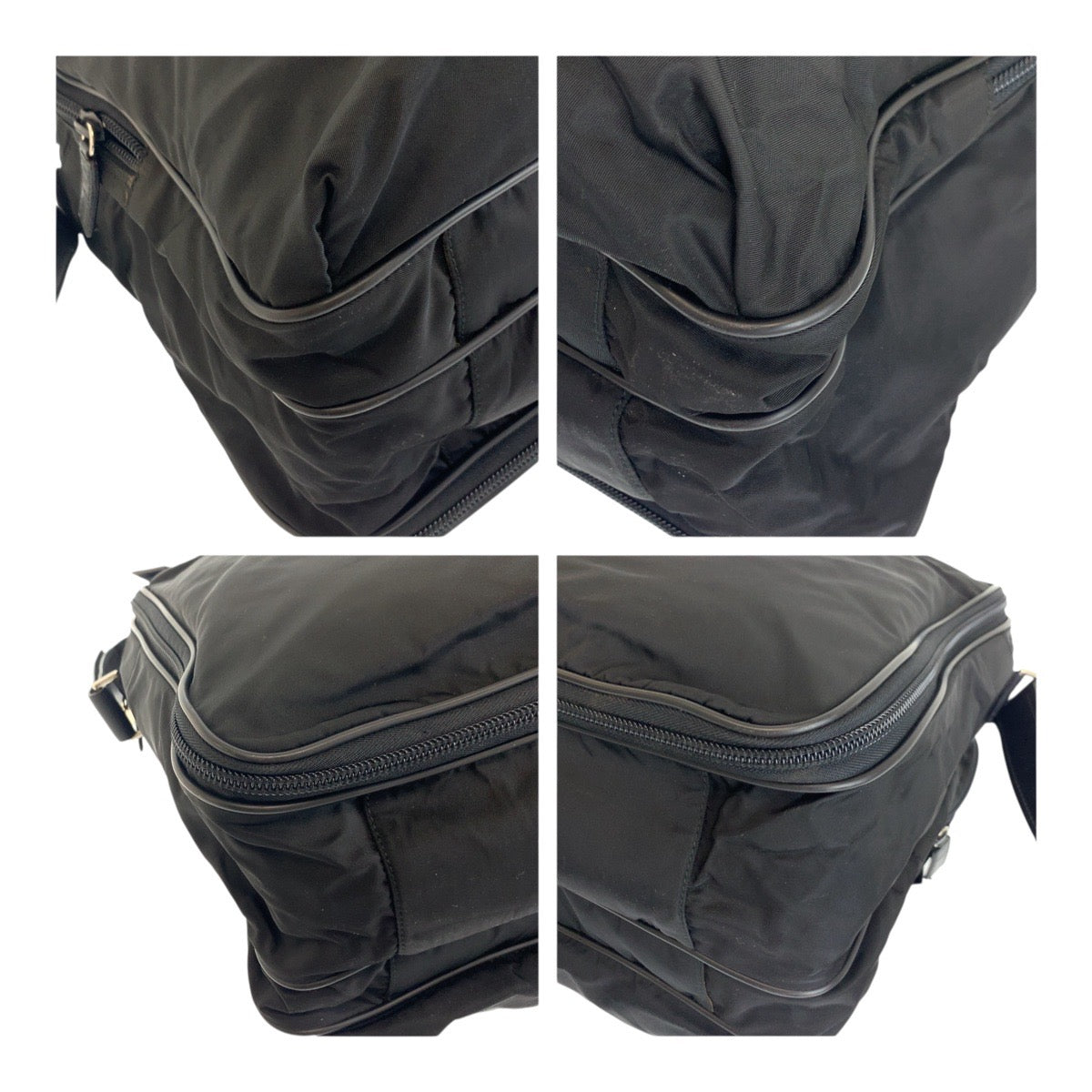Business Bag Silvermetal Test Triangle With Logo Nylon Black Travel Bag