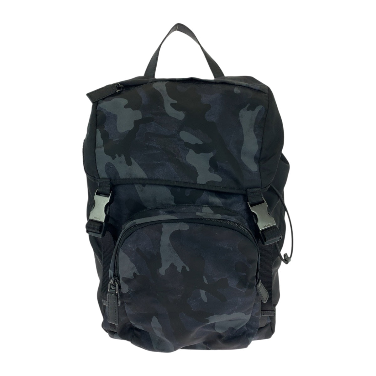 Backpack V Silvermetal Tessuto Camouflage Pattern Triangle Nylon Black
