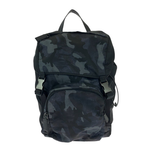 Backpack V Silvermetal Tessuto Camouflage Pattern Triangle Nylon Black