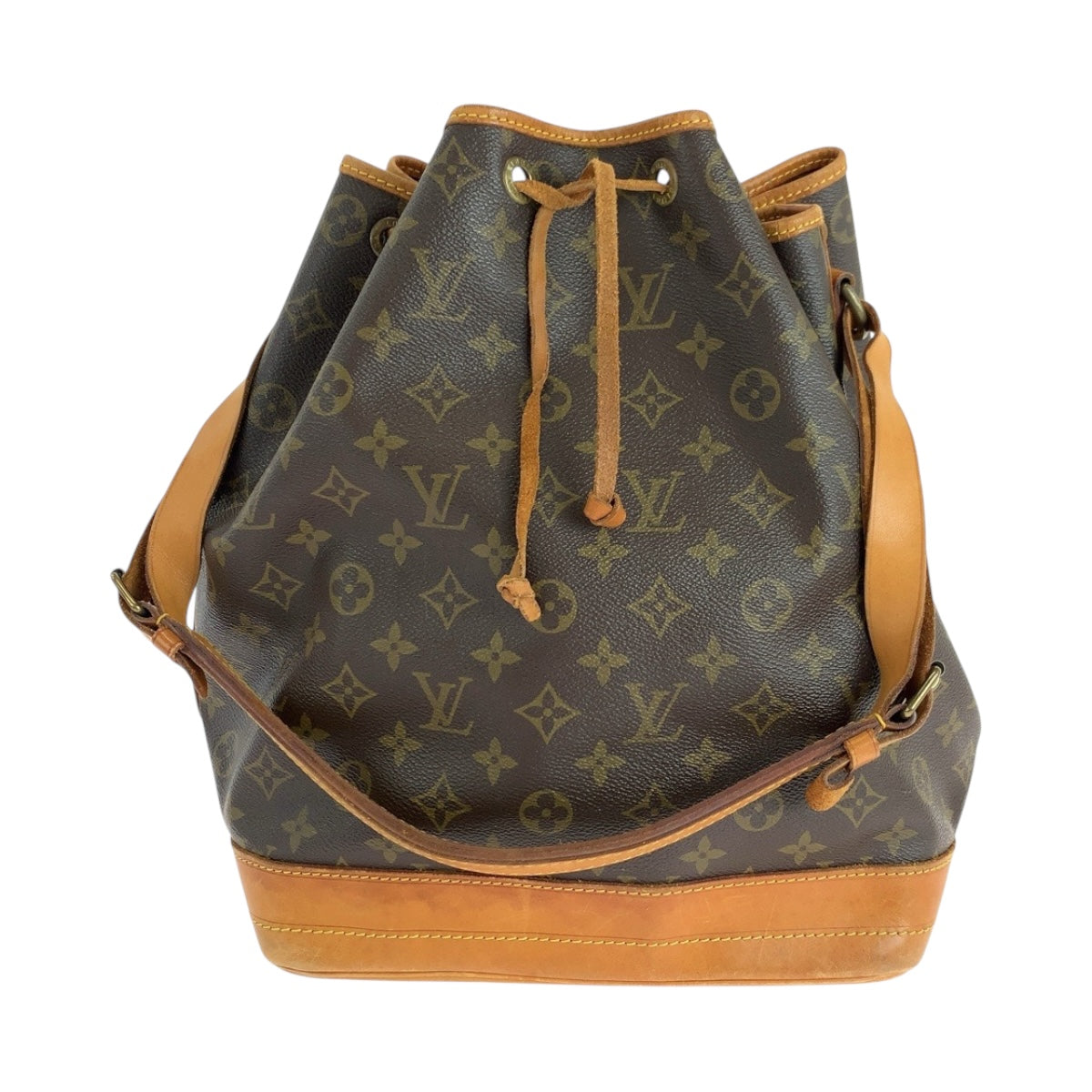 Louis Vuitton M42224 PVC Monogram Brown Gold Shoulder Bag