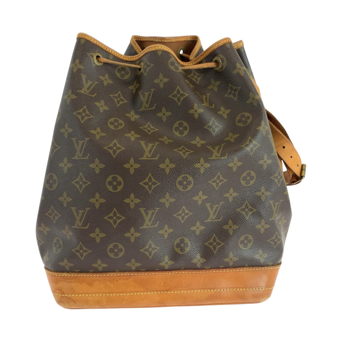 Louis Vuitton M42224 PVC Monogram Brown Gold Shoulder Bag