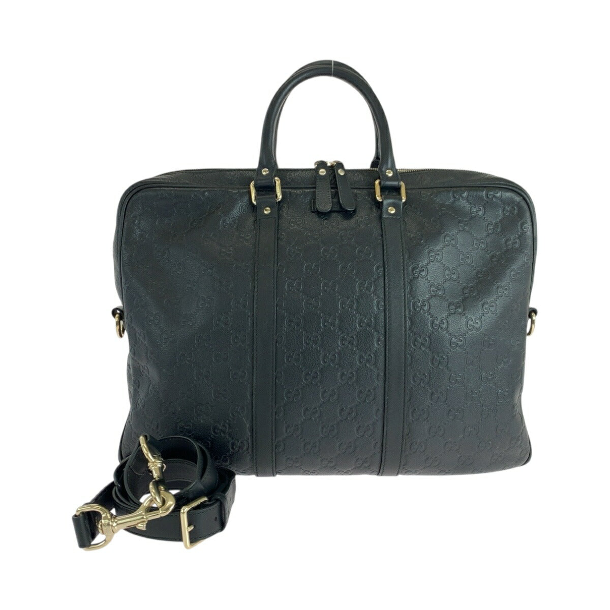 Gucci Signature 2Way Business Bag Leather Travel Bag