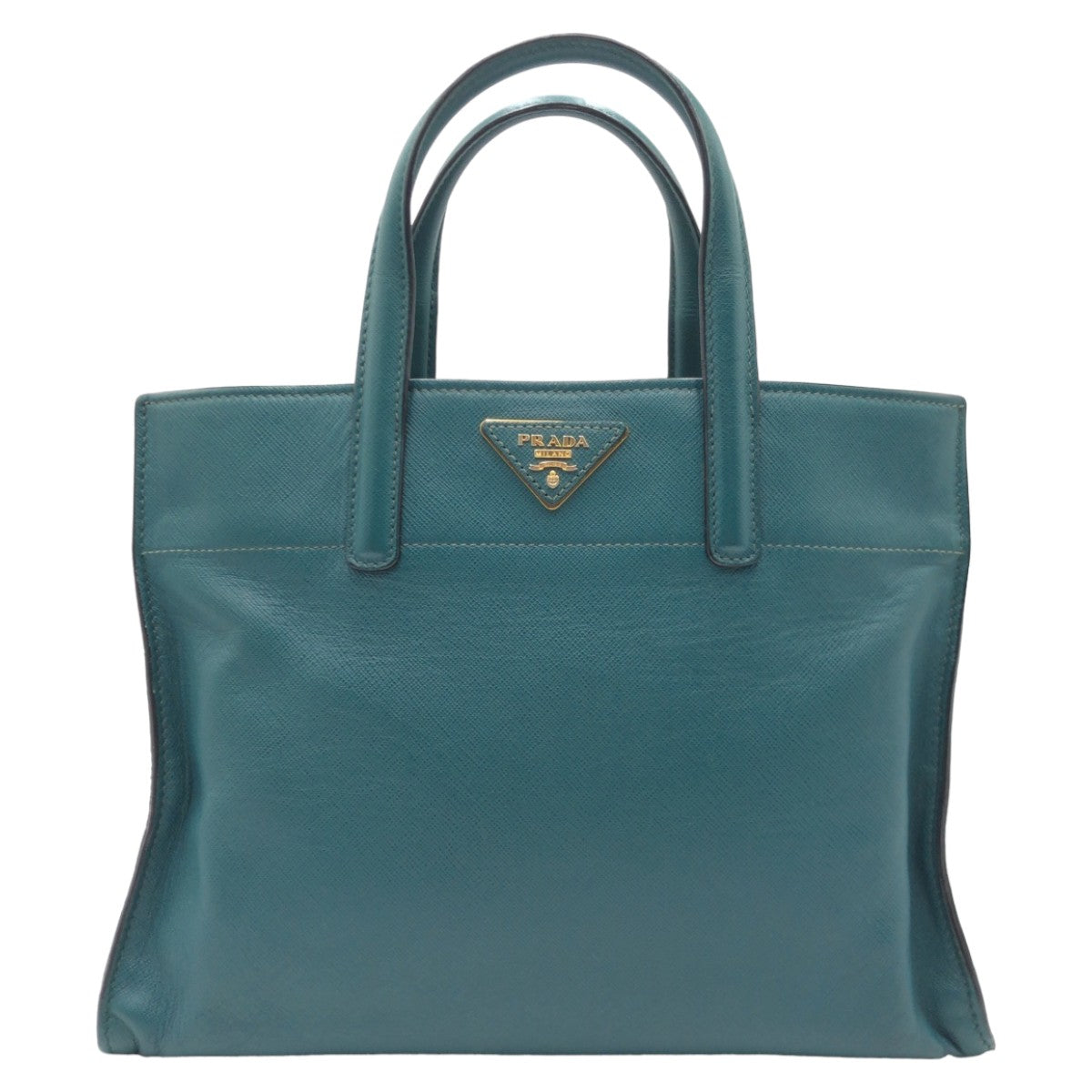 Tote Bag Goldmetal Safiano Leather Green