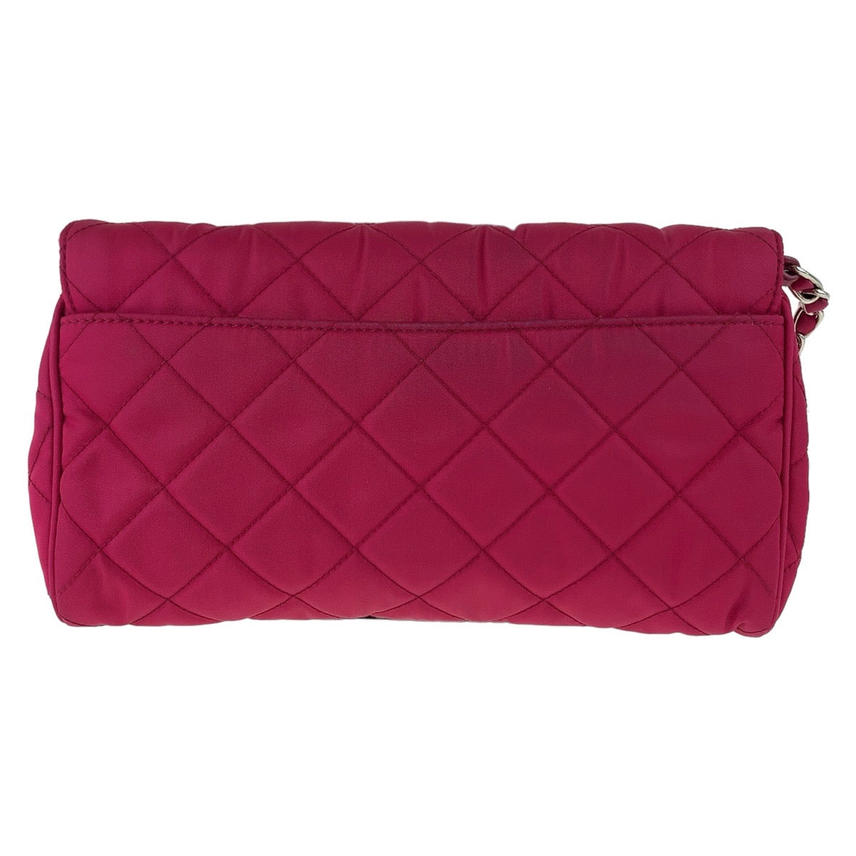 Shoulder Bag Silvermetal Testuto Impuntu Nylon Pink