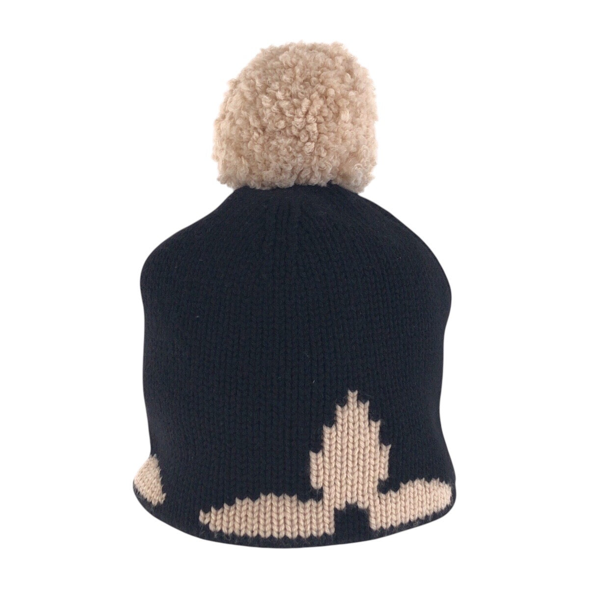 Louis Vuitton Knit M70840 Bonnet morning rum Wool Black Beige Apparel