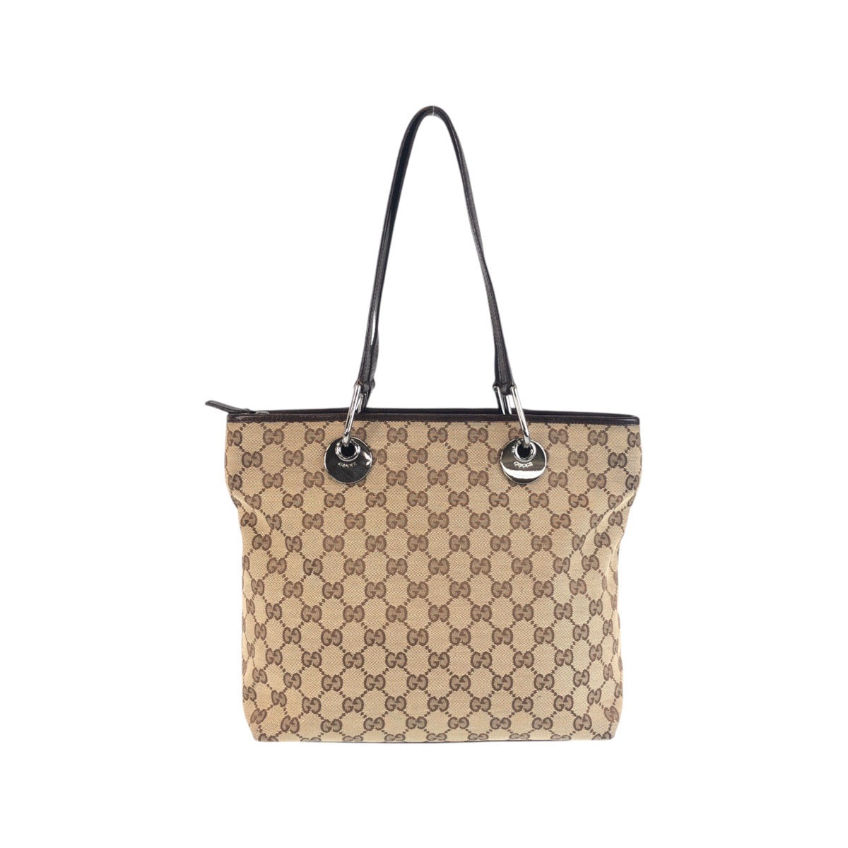 Gucci 2Way Bag Leather Canvas Travel Bag Bag 26