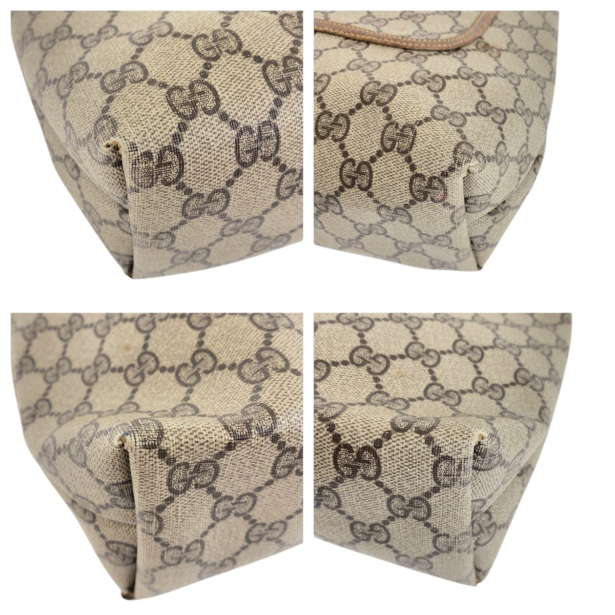 Gucci 378 02 003 GG Supreme Canvas Beige Gold Multicolor Tote Bag