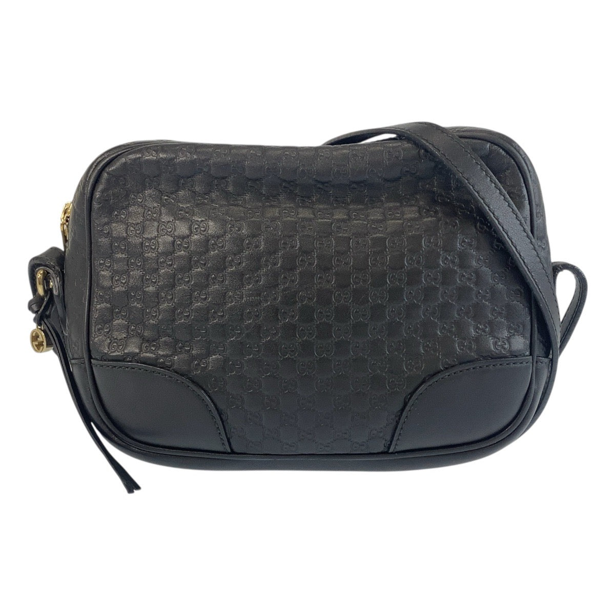 Gucci Microssima Interlocking Shoulder Bag Leather
