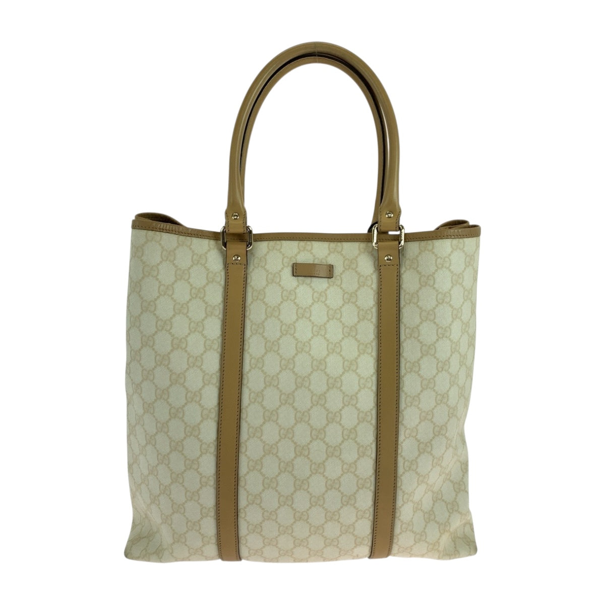Gucci Business GG Supreme Metal Canvas Brown Beige Gold Handbag