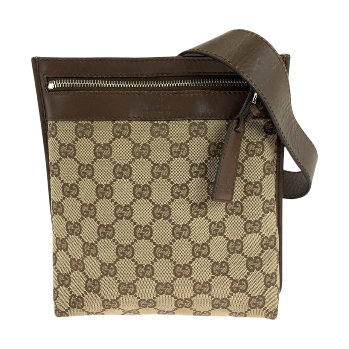Gucci GG SilverMetal Canvas Brown Beige Shoulder Bag 2