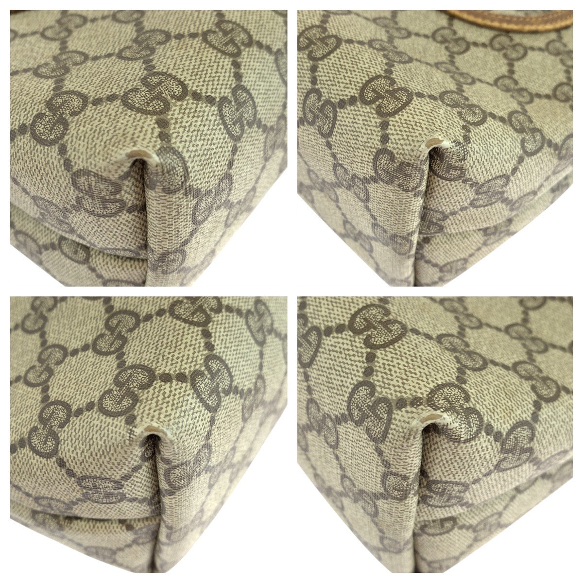 Gucci 39.02.003 GG Supreme Sherry line Canvas Beige Tote Bag