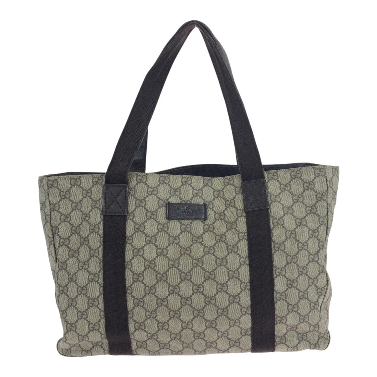 Gucci GG Supreme dark Canvas Brown Beige Tote Bag
