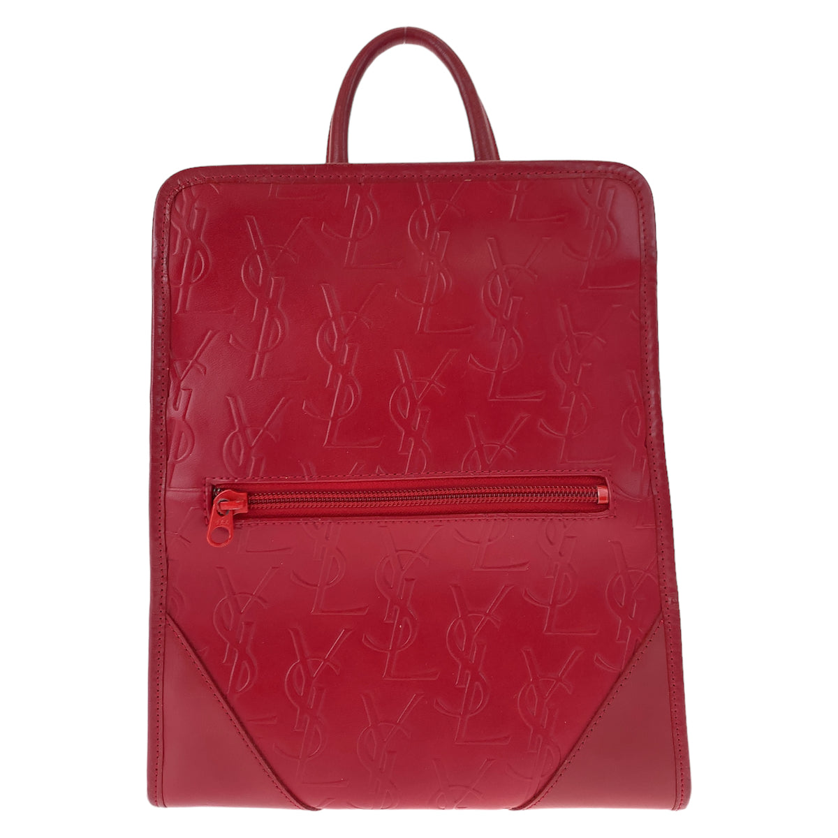YSL Saint Laurent Backpack Leather Red