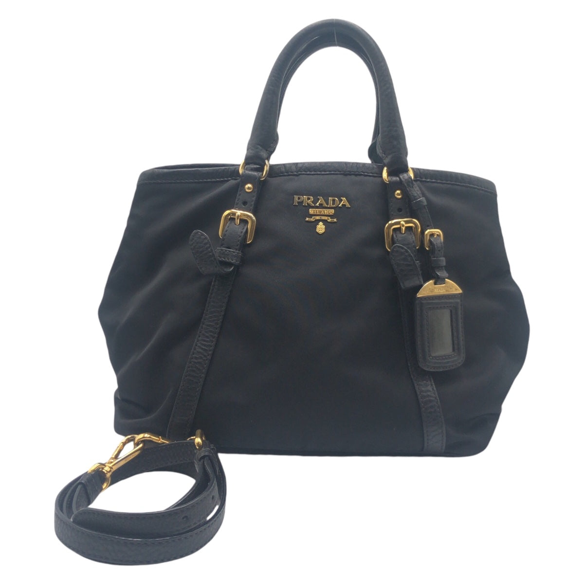 Shoulder Bag Goldmetal Test Nylon Black