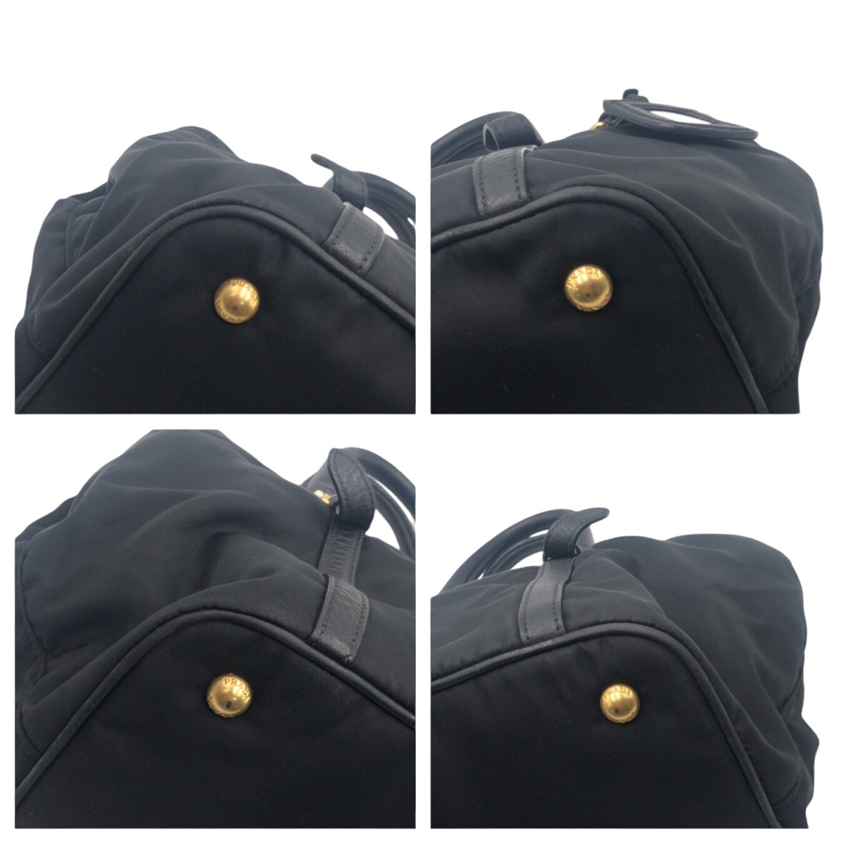 Shoulder Bag Goldmetal Test Nylon Black