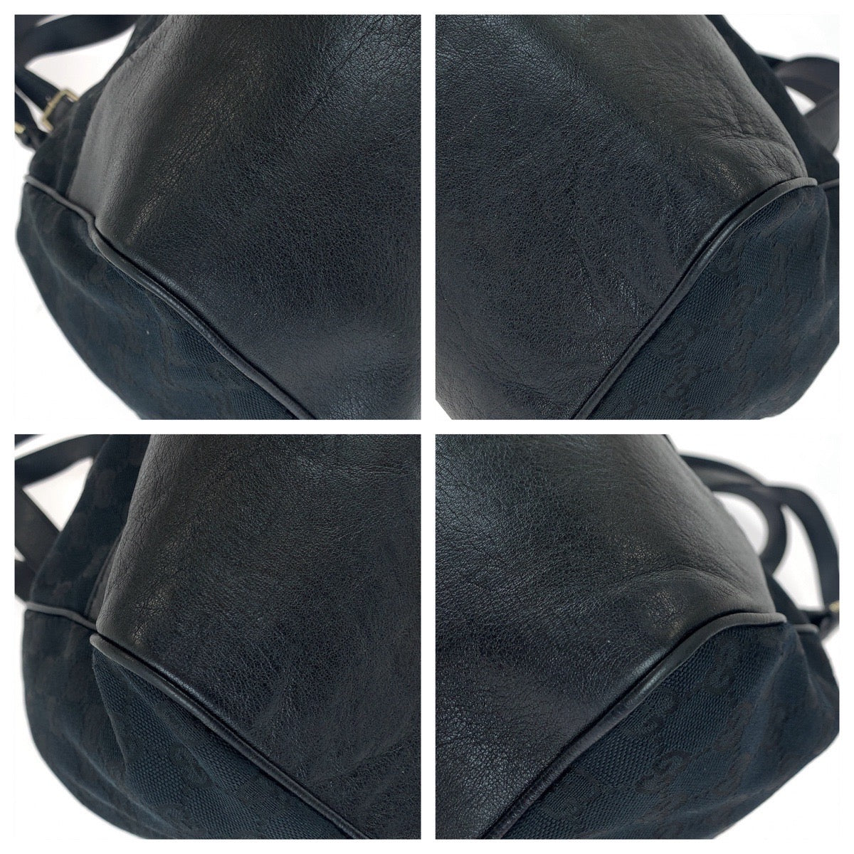 Gucci 2Way Bag Leather Canvas Travel Bag Bag 16