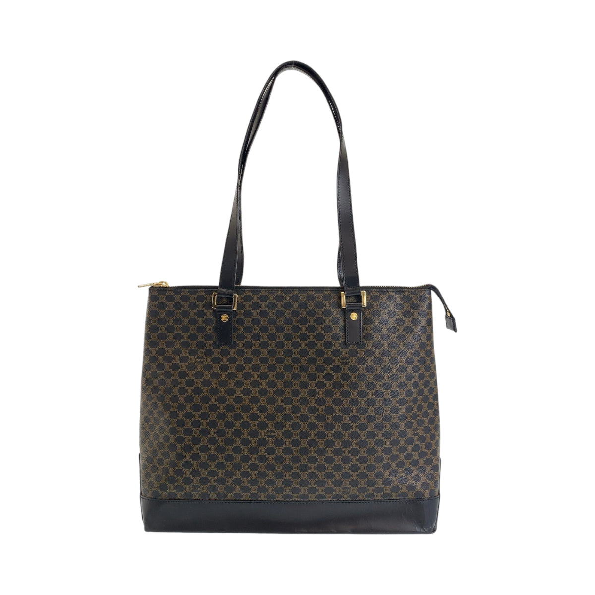 Tote Bag Pvc Metal Macadam Brown Gold