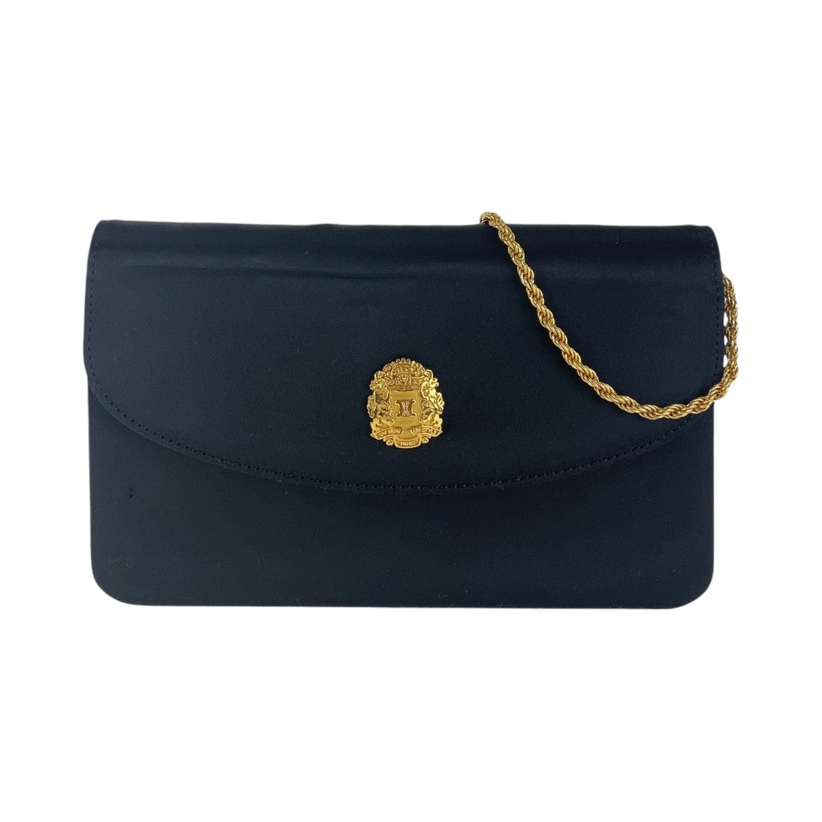Shoulder Bag Goldmetal Triomphe Blason Satin Black