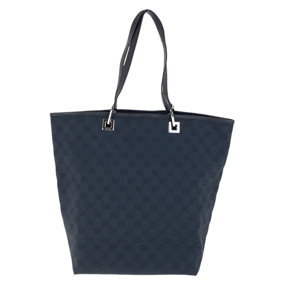 Gucci GG SilverMetal Canvas Black Tote Bag 2