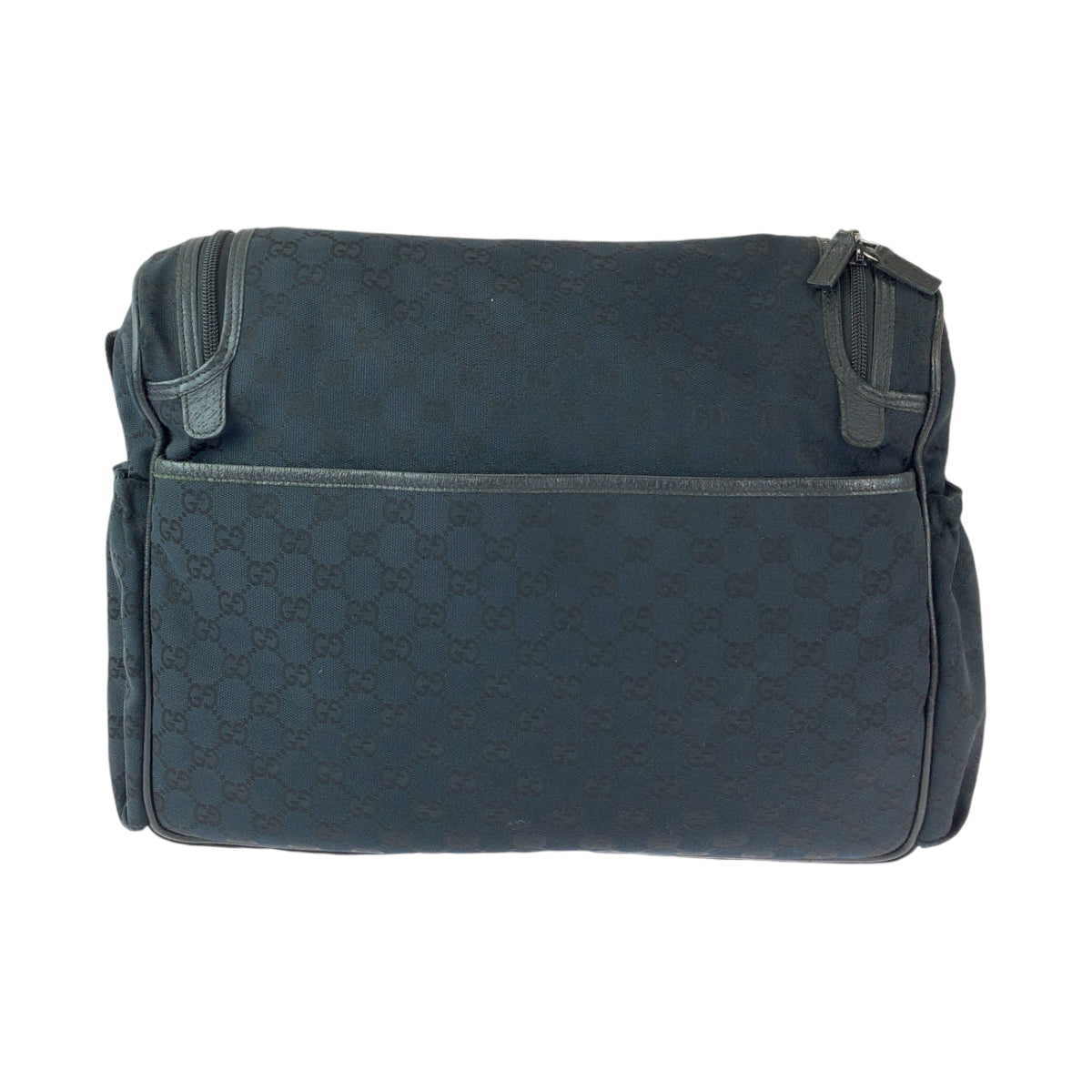 Gucci GG SilverMetal Canvas Black Shoulder Bag 2