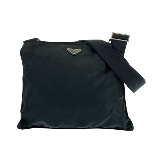 Prada Tessuto Triangle Plate Shoulder Bag Nylon Logo Shoulder Bag 25