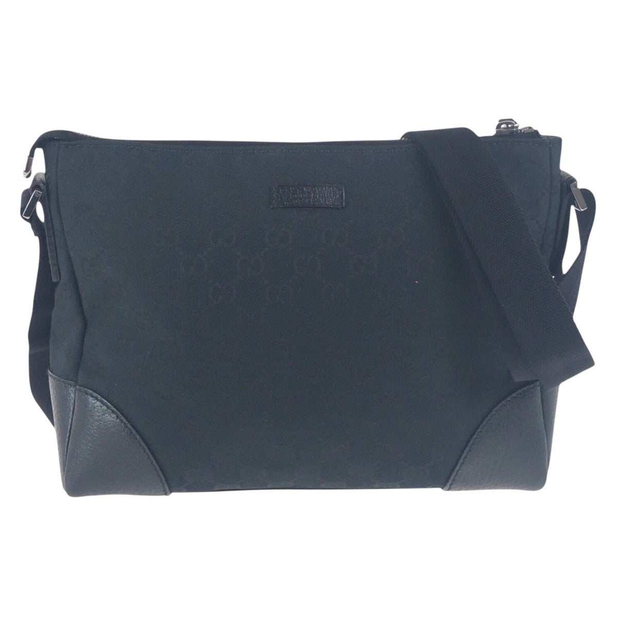 Gucci GG SilverMetal Canvas Black Shoulder Bag 3