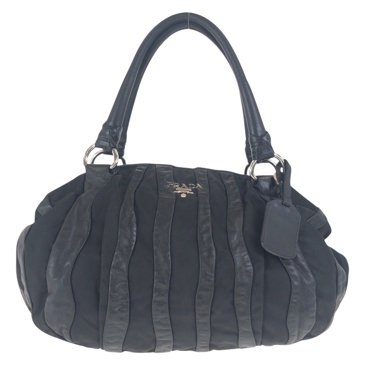 Shoulder Bag Silvermetal Crimson Nylon Black